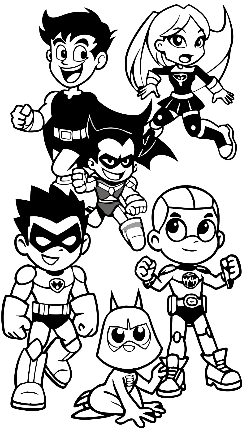 Équipe Titans Go Coloring Pages